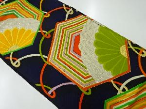 アンティーク　亀甲に菊模様織出し袋帯（材料）